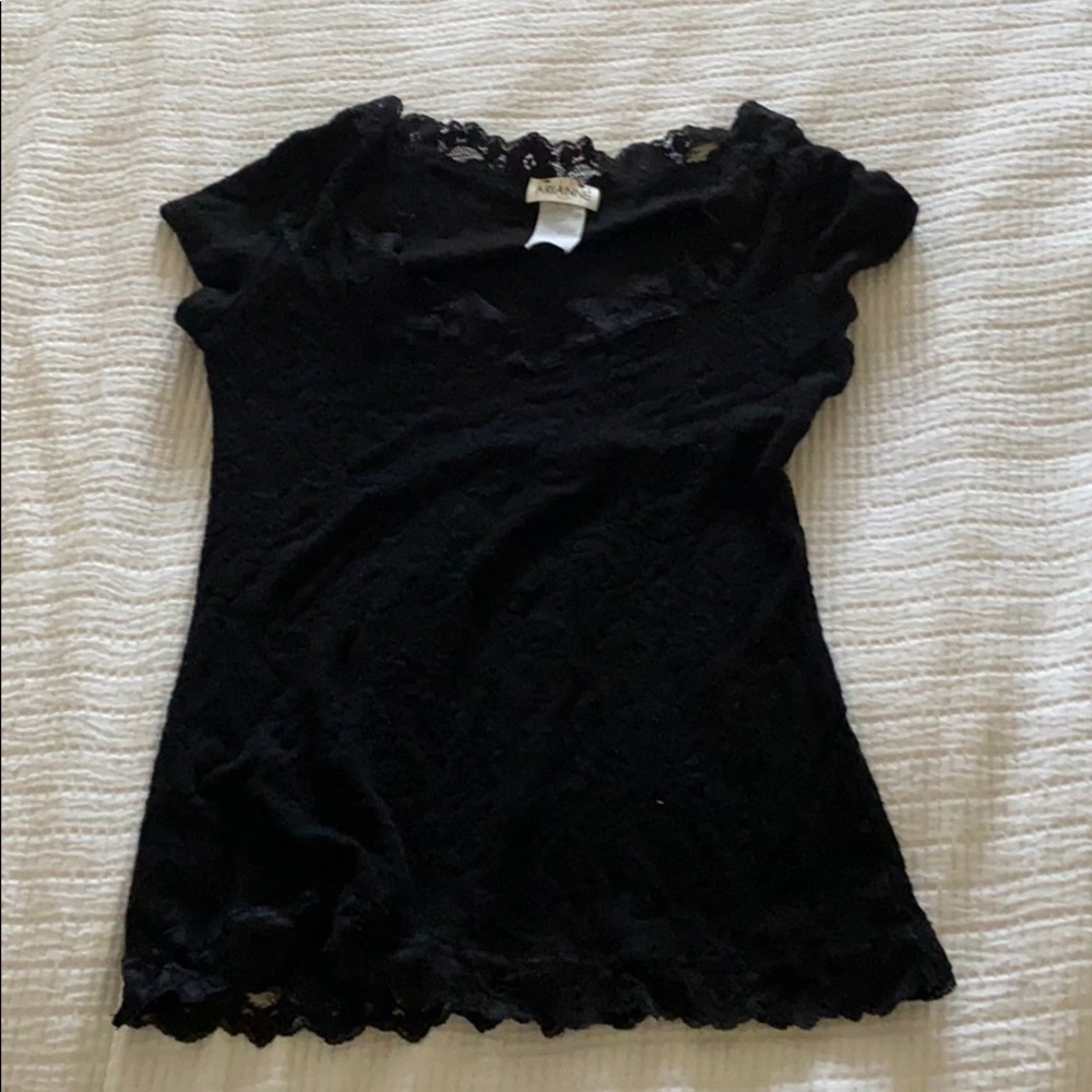 black lace top